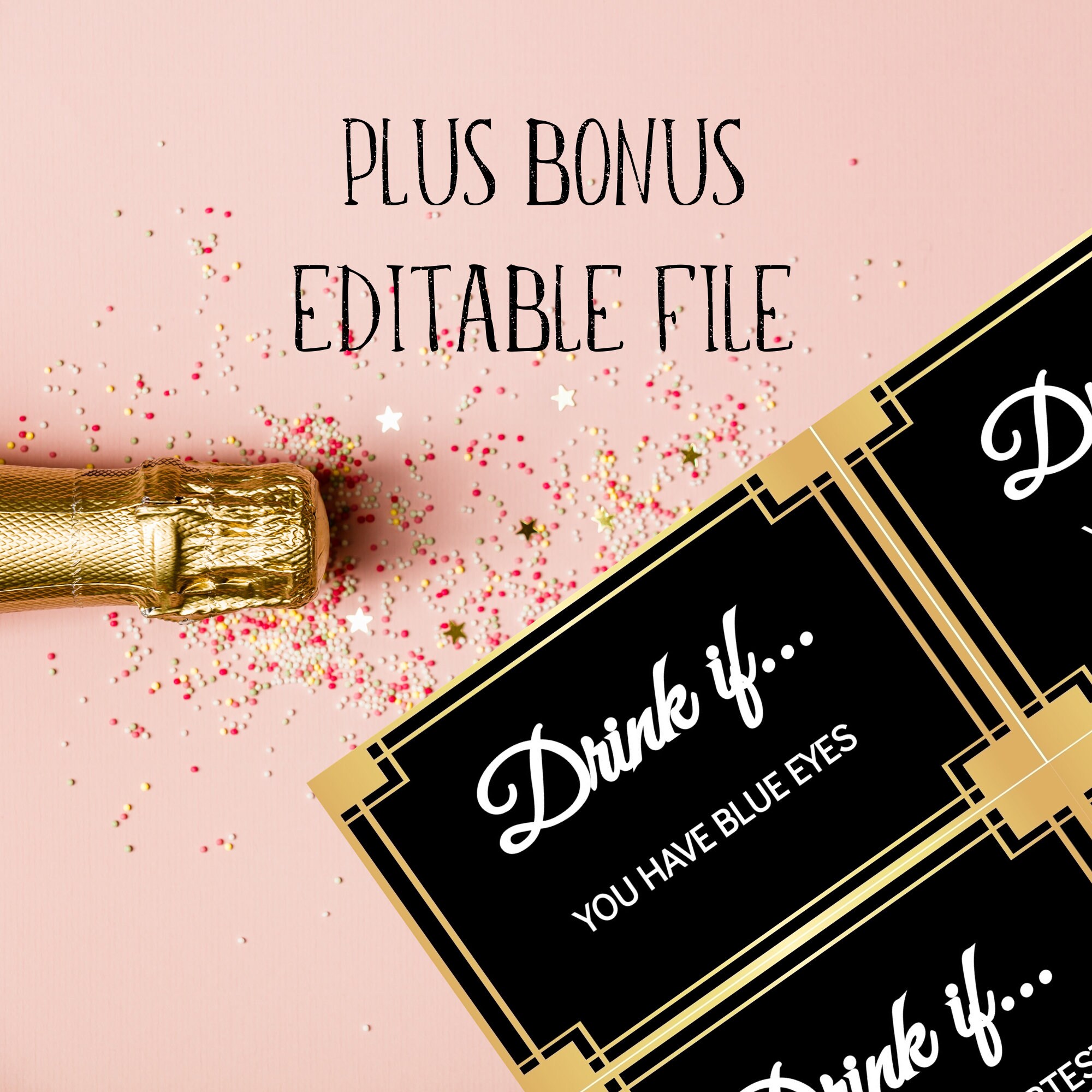 New Years Eve Game Drink If NYE Game Idea Printable New Year's Eve Game ...