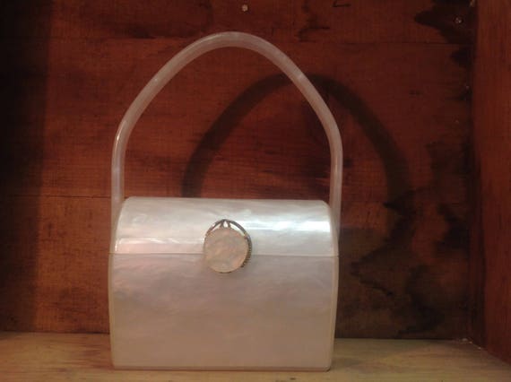 Wilardy Pearl Lucite Handbag - image 1