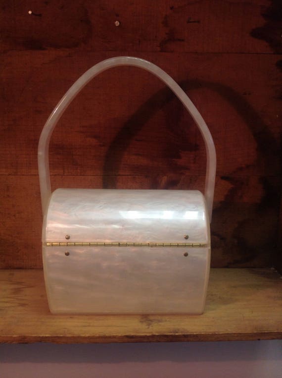 Wilardy Pearl Lucite Handbag - image 2