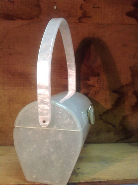 Wilardy Pearl Lucite Handbag - image 4