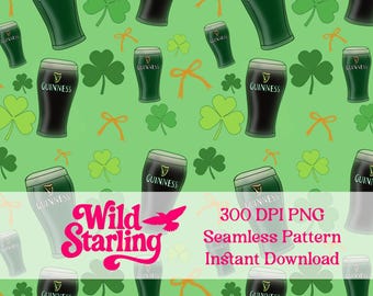 St. Paddy's Pint | Grünes Guinness St Patrick's Day Musterdesign