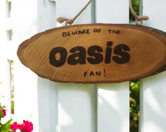 Custom Music Sign, Personalised Pyrography Wood Wall Art, Rock n Roll Man Cave Decor Christmas Gift
