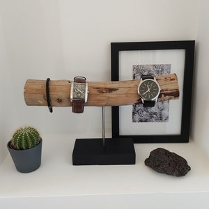 Support montres, porte montres présentoir à bijoux, cadeau homme personnalisé, cadeau noel homme
