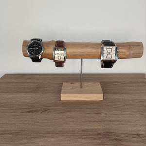 Support montre porte montre présentoir à bijoux cadeau homme femme bois flotté image 2