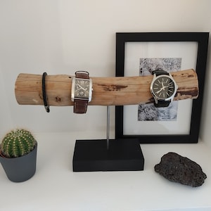 Support montre porte montre présentoir à bijoux cadeau homme femme bois flotté image 4