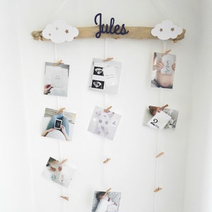 Porte photos bébé, cartes étapes grossesse,  cadeau liste naissance, chambre bébé, ma première année