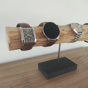 Support montre porte montre présentoir à bijoux cadeau homme femme bois flotté image 8