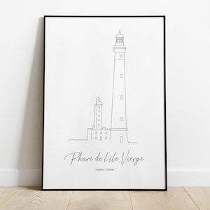 Faro de las Islas Vírgenes, póster del faro de Bretaña, faro de Finisterre,