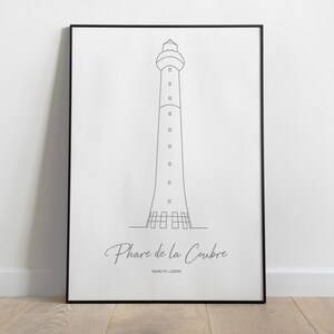 Faro de La Coubre, cartel del faro del Atlántico,