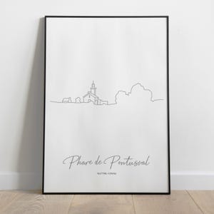 Faro de Pontusval, Cartel del faro de Bretaña, Faro de Finistère, regalo de Navidad para hombres