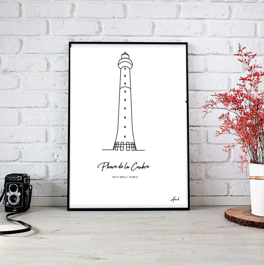 Phare de La Coubre, Affiche Phare Atlantique,