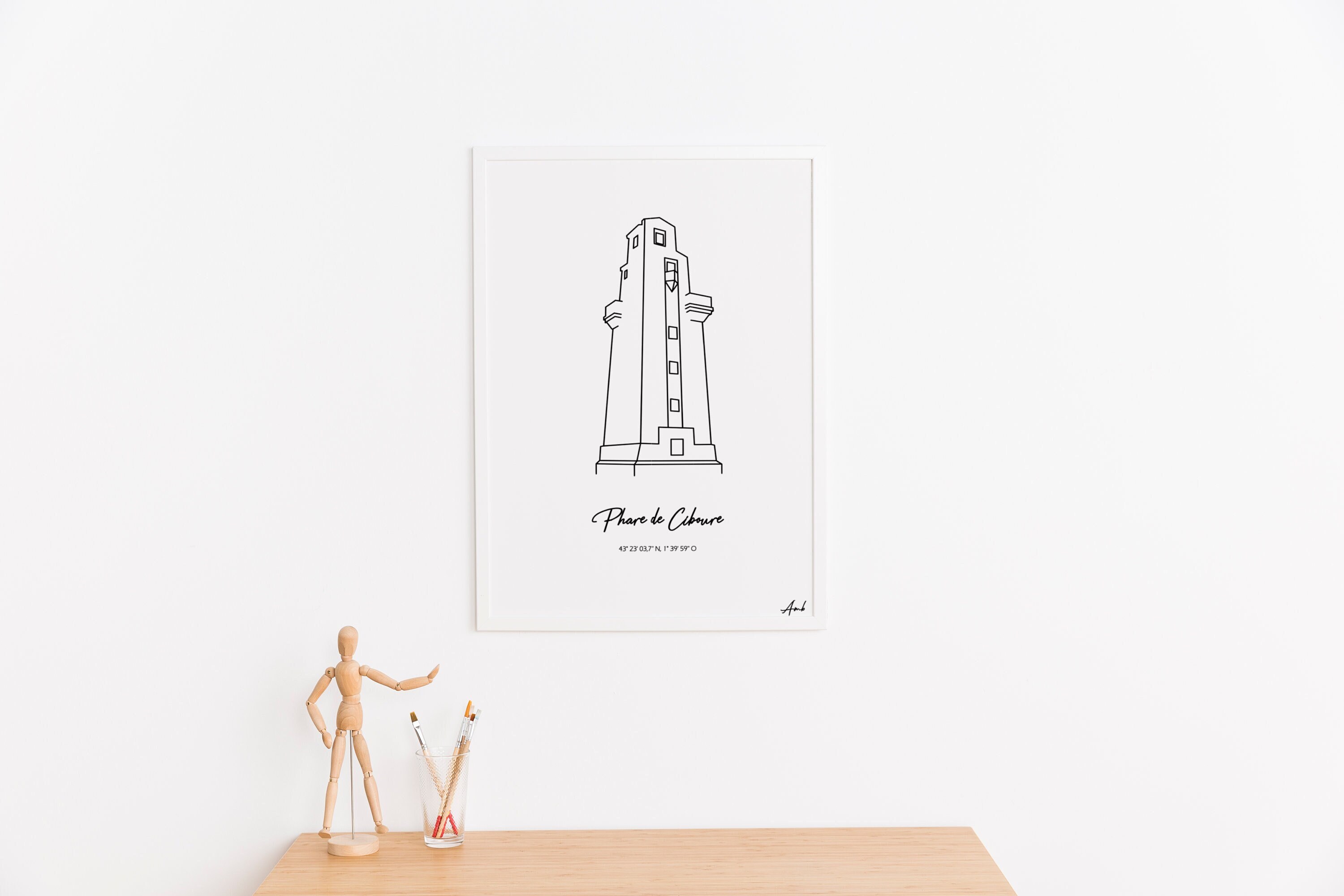 Phare de Ciboure, Affiche Phare Atlantique,