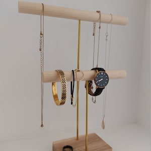 Porte bijoux en bois , support collier bracelet, support boutique écoresponsable image 8