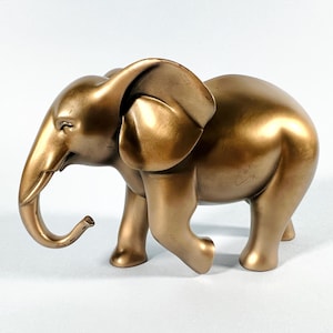 Ornate Elephant Statuette, Vintage Shudehill Veronese Figurine 2005, Cold Cast Bronze