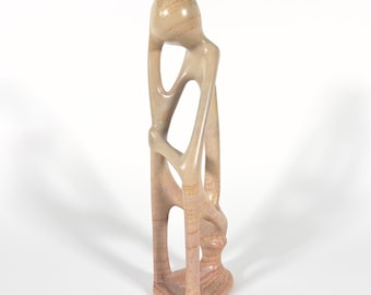 ビンテージのソープストーン彫刻。考える男性。6.5 インチ - Etsy 日本