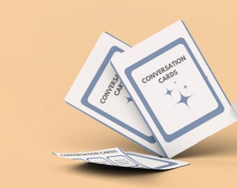 Conversation Cards, Conversation Starters, Road Trip Conversation Cards, Family Conversation Starter Cards, Icebreaker Game, Dinner Card
