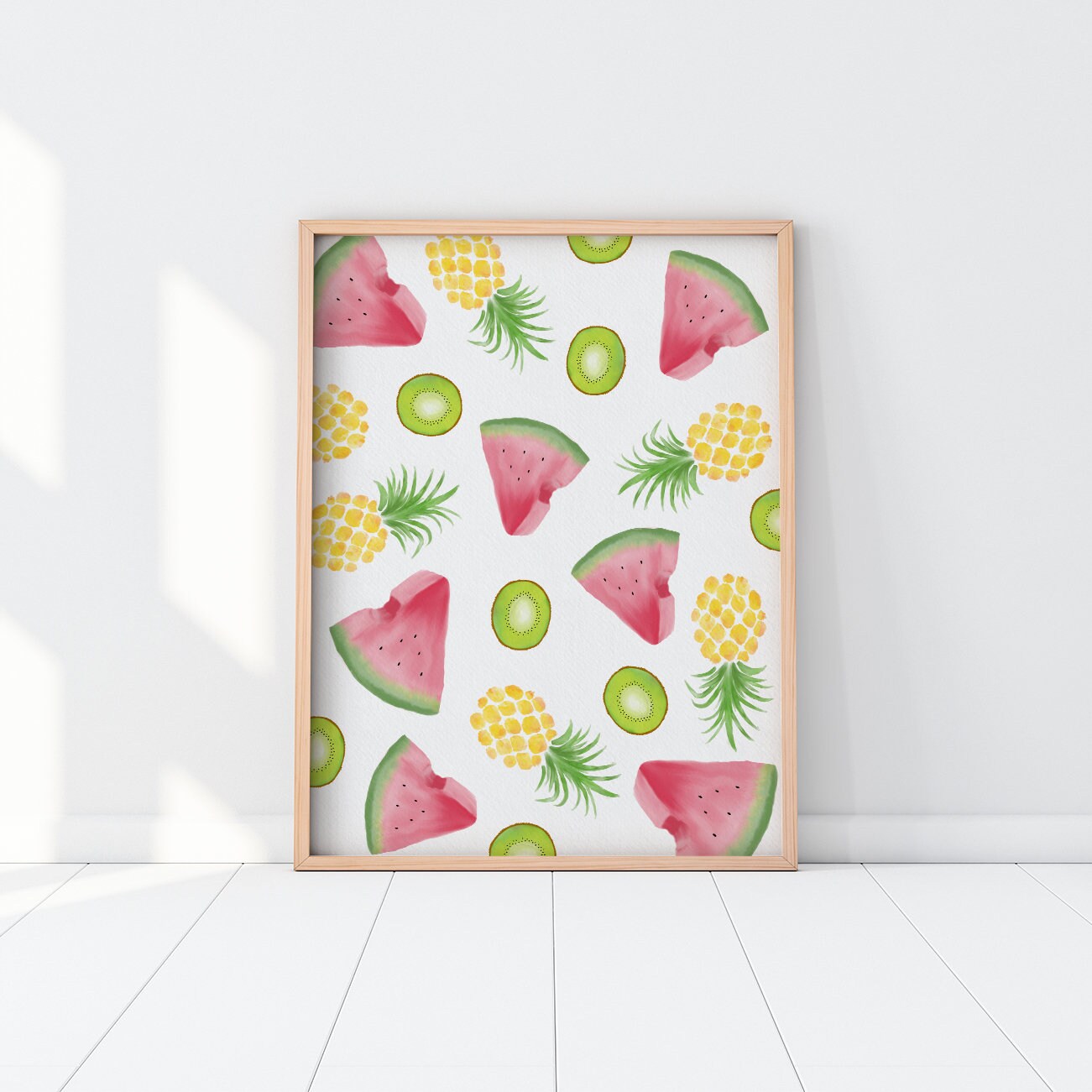 Patrón de acuarela de fruta tropical pintura de frutas | Etsy