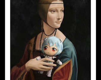 Lady with a Rei Plush