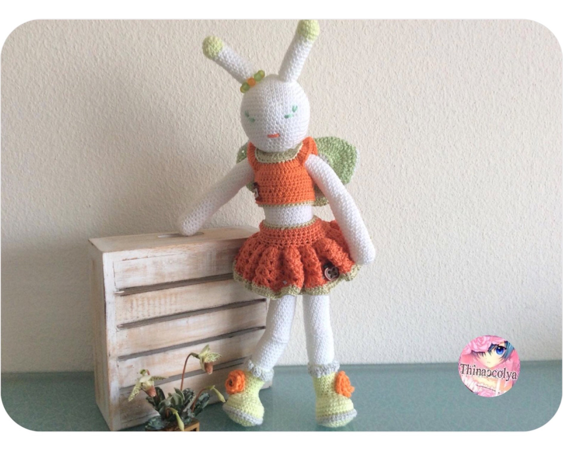 Poupée Papillon Gommette en Crochet, Poupée Artisanale, Décoration Chambre, Idée Cadeau