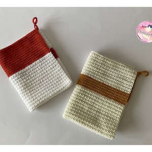 Deux torchons de cuisine fait en crochet vendu à la pièce , torchons en coton, torchons à vaisselle, essuie-tout, essuie-mains, idée cadeau