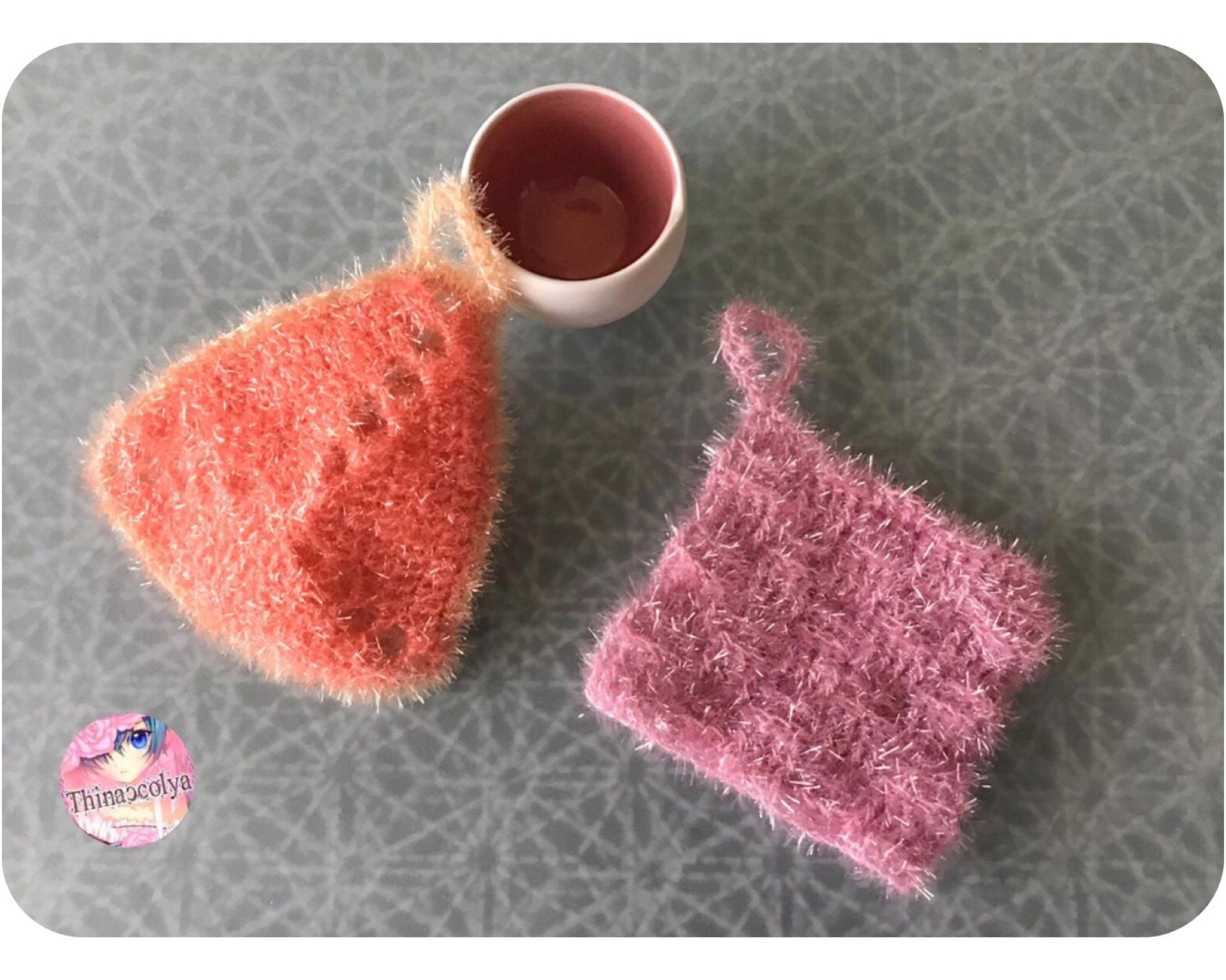 Tawashis, Éponges Japonaises en Crochet, Multi Usage, Vaisselle, Douche, Écologique, Zéro Déchet, Id