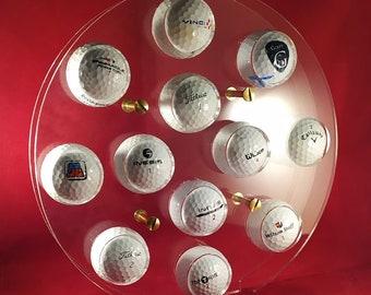 Exhibición de pelotas de golf
