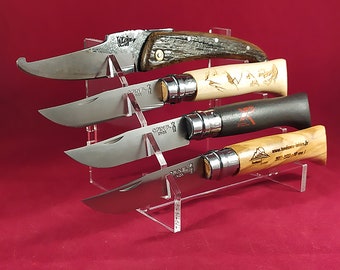 Plexiglas display for 4 collector's knives