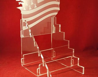 Soporte de exhibición de plexiglás para 6 cuchillos - Bretaña