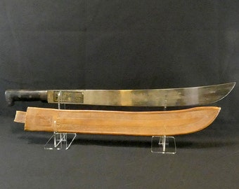 Soporte de exhibición de doble plexiglás para arma y vaina.