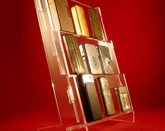 Plexiglas display for collector's lighters