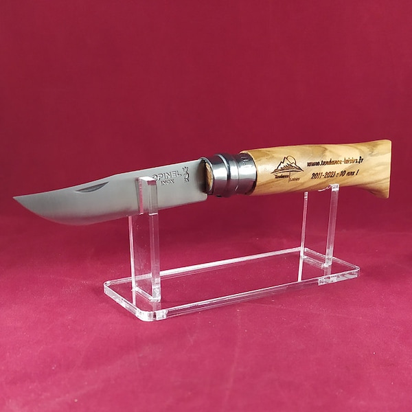 Set of 2 plexiglass displays for 1 collector's knife