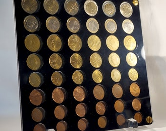 Plexiglas display for 6 sets of euro coins