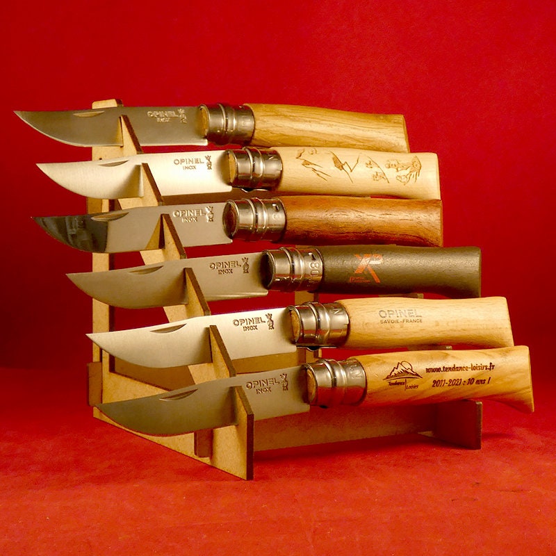 Présentoir en Médium Pour 6 Couteaux de Collection