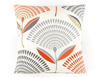 Cushion cover 40X40 cm cotton Dandelion dandelion flower orange, gray, beige