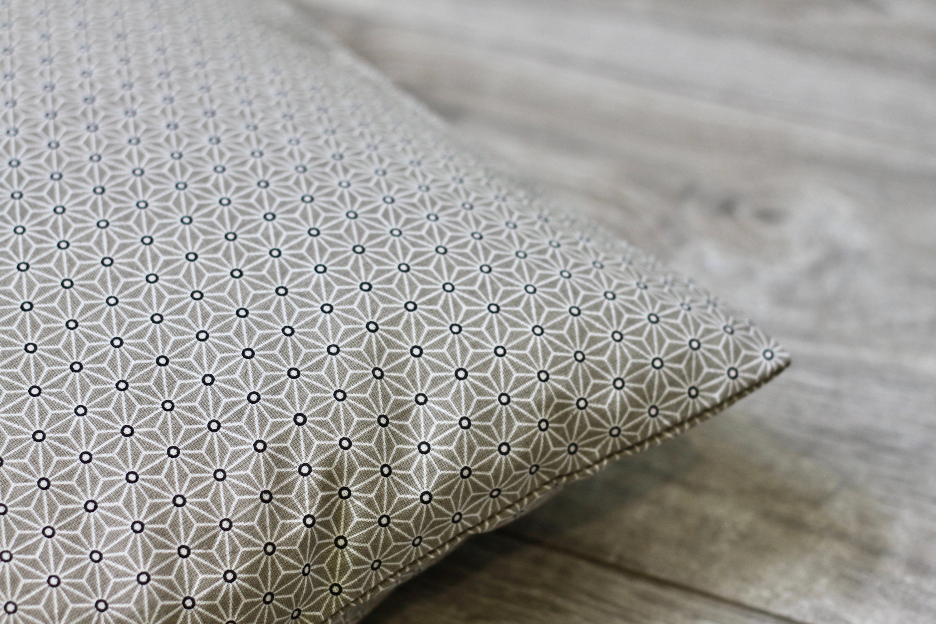 Housse de Coussin 40x40 cm Coton Oeko-Tex Saki Taupe