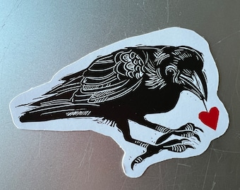 Eco friendly crow sticker | Crowtastic Stationery | Illustrations
