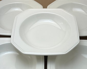 Bols à soupe Continental avec rebord blanc Mikasa (Ensemble de 5) - Design octogonal