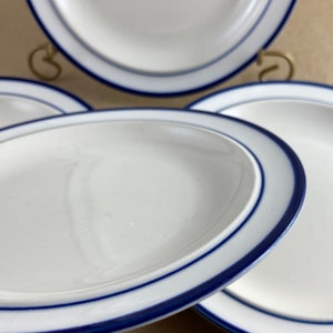 Vintage Mariner Blue Bread Plates - Elegance Collection Set of 4