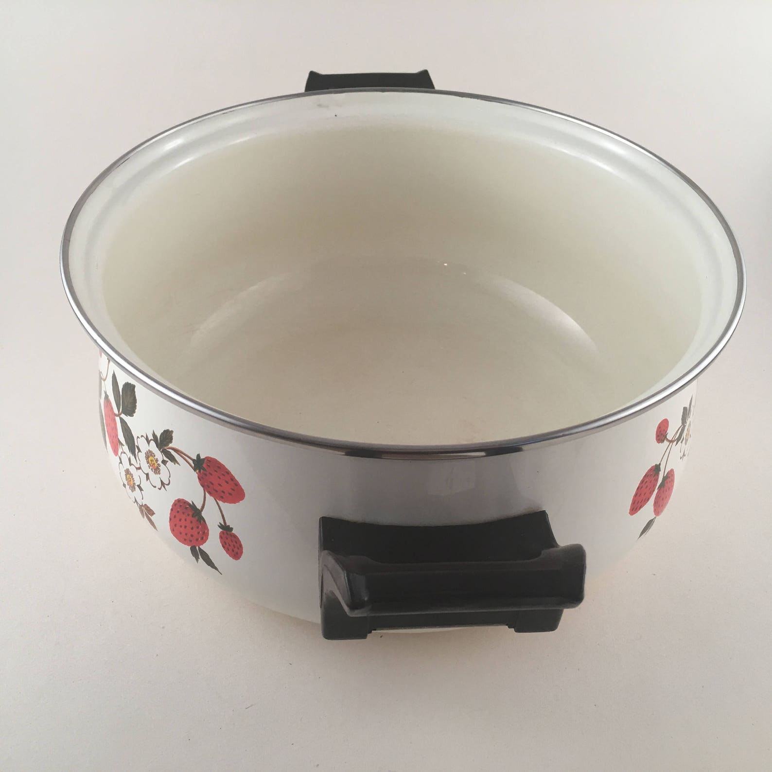 Vintage Enamel Cookware Sheffield Strawberries 'n Cream Etsy