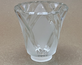 Art Deco Frosted Glass Sconce Shade: Vintage Pendant Light Replacement