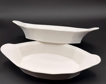 Paar PFALTZGRAFF Heritage White 31 cm Au Gratin-Auflaufform