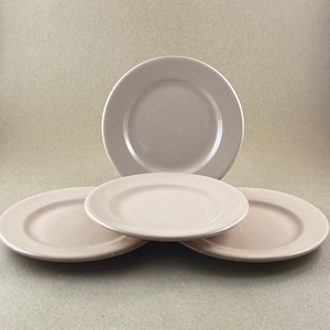 Vintage Toltec Walker China Plate Set (4): Cafe Tan Restaurant Ware