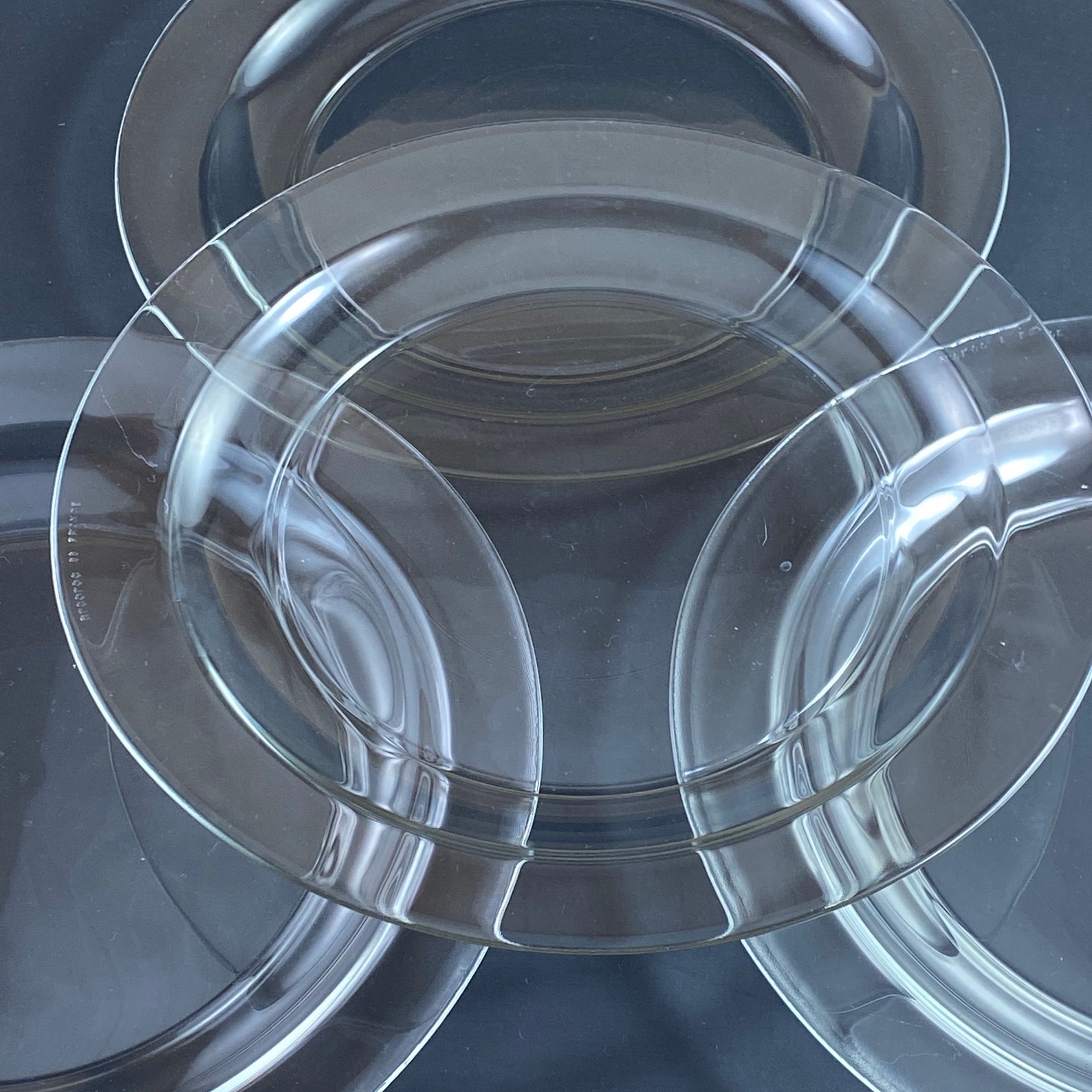 Set of 4 Arcoroc Classique Clear Glass Dinner Plate Set of 4 Etsy