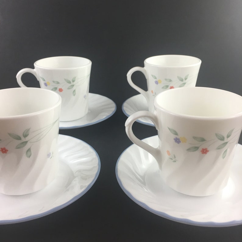 corelle cup and saucer set