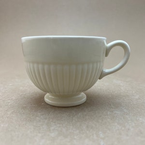 Edme Footed Cup by Wedgwood, Crafted In England, Wedgwood Edme Cup, Vintage, Wedgwood, Cream, Ribbed Wedgwood