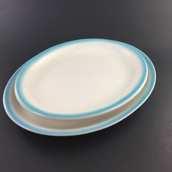 Olive dish hotel diner china Small oval roll tray 2 Buffalo China platter restaurant ware Soap Dish Single serving stone butter plate