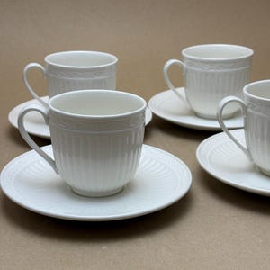 Mikasa Italian Countryside Cup and Saucer Set - Embossed Stoneware