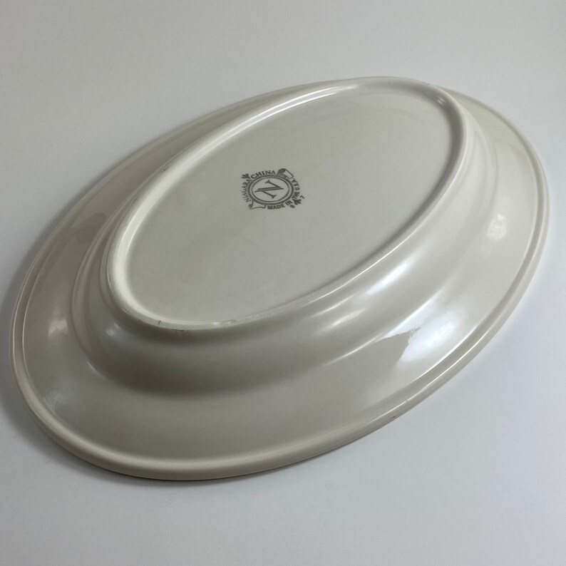 Railroad China Retro Niagara China Restaurantware White Oval Serving Platter White Restaurantware Vintage Buffalo China Restaurantware