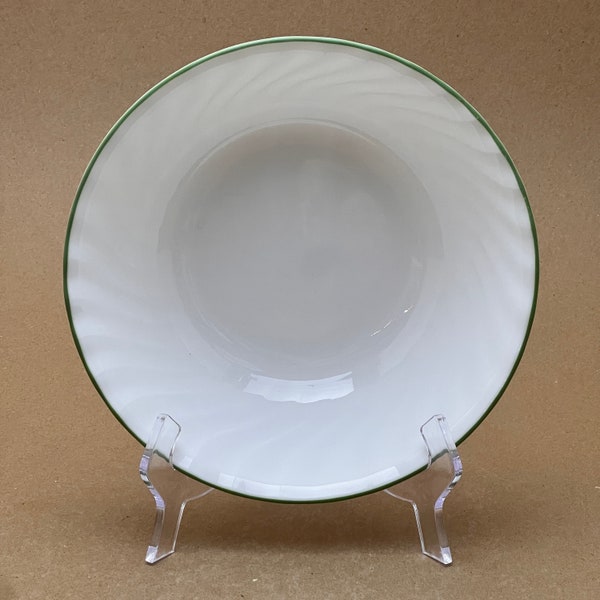 Vintage Corelle Chutney 8 in der Gemüseschüssel, Corelle Chutney, Corelle Swirl Rim Green Trim, Corelle White Green Trim, Serviergemüseschüssel