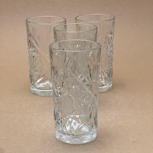 Vintage Libbey Hobstar Highball Glasses - Set of 4